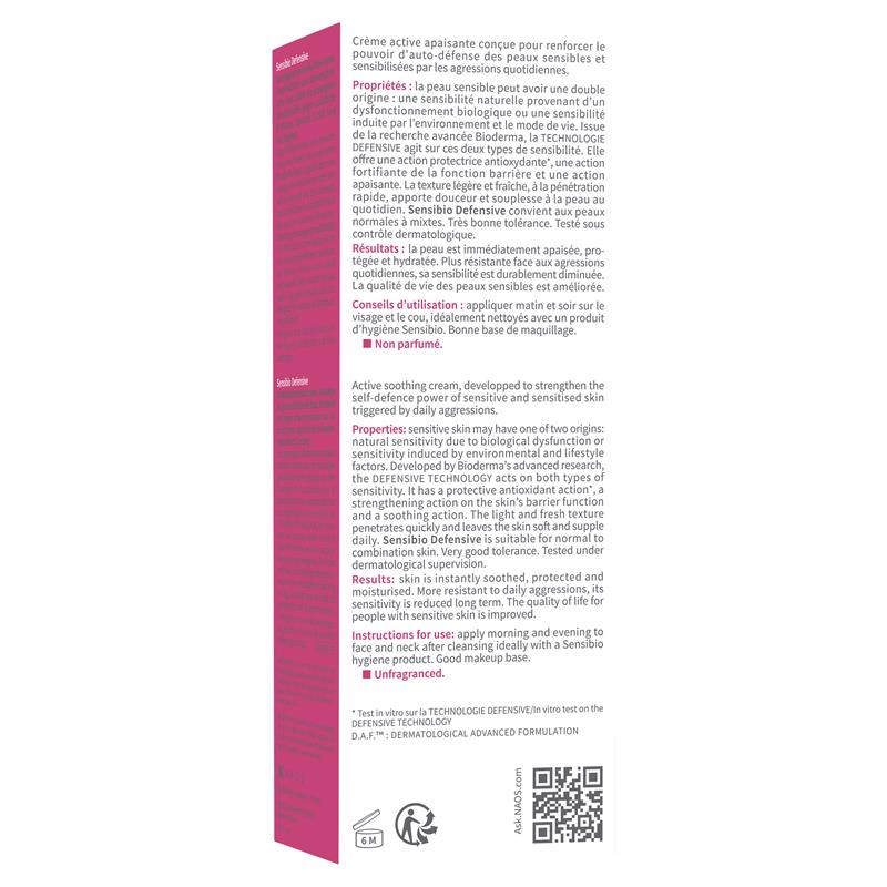 Bioderma Sensibio Soothing Defensive Light Moisturiser for Sensitive Skin 40ml