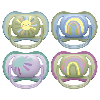 Avent Ultra Air Soother 0-6 Months Deco Mixed 2 Pack