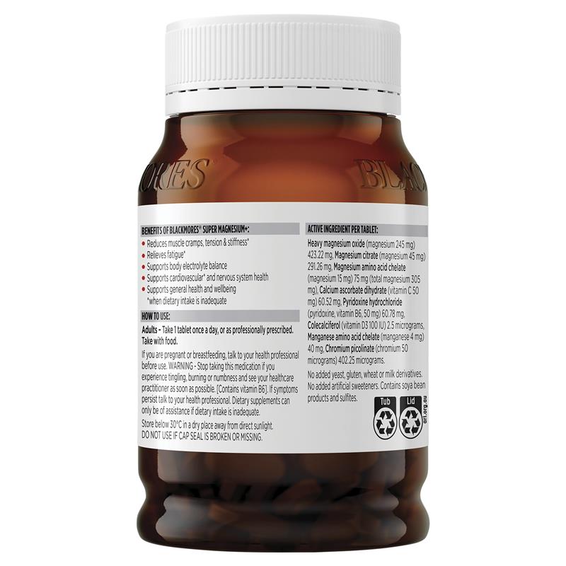 Blackmores Super Magnesium Plus 200 Tablets - GimmeNow