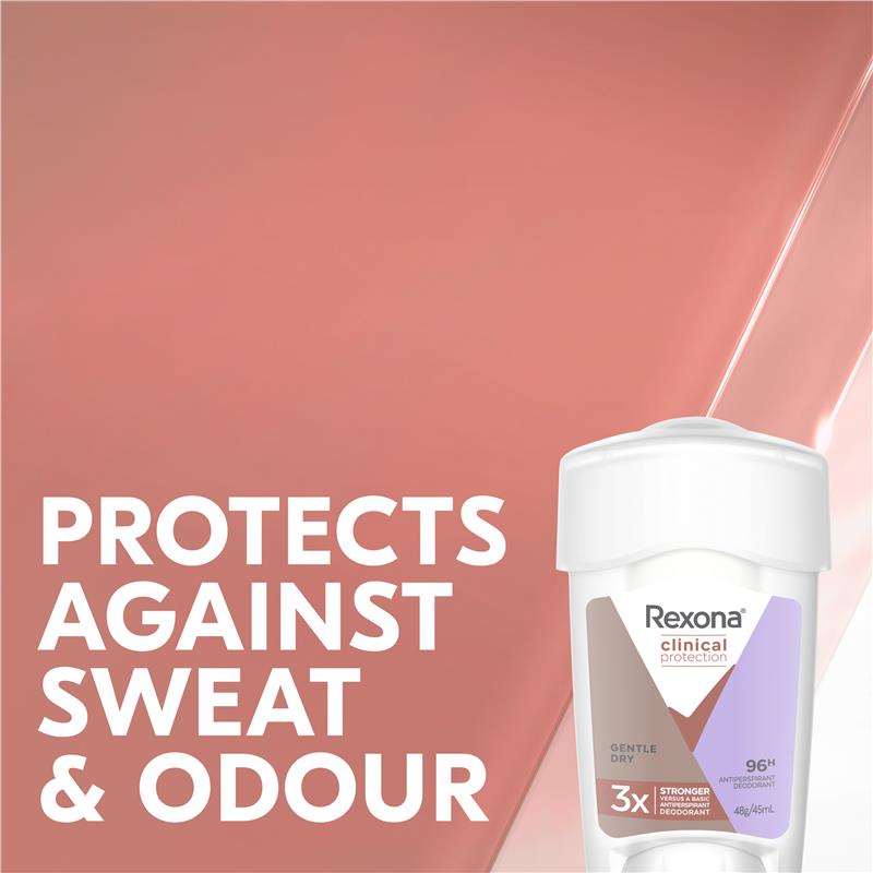 Rexona Women Clinical Protection Antiperspirant Cream Stick Gentle Dry 45ml