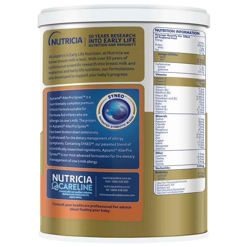 Aptamil AllerPro Syneo 1 Allergy Premium Baby Infant Formula From Birth to 6 Months 900g