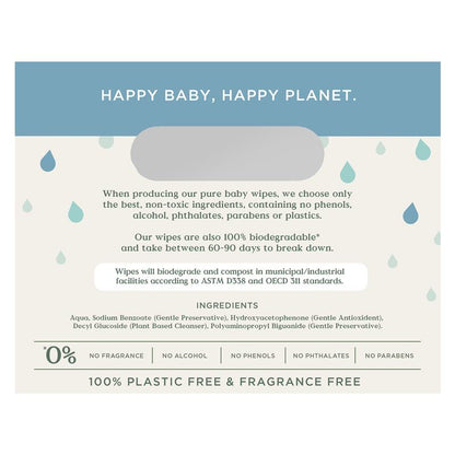 Tooshies Baby Wipes Pure Water 6 x 70 Pack