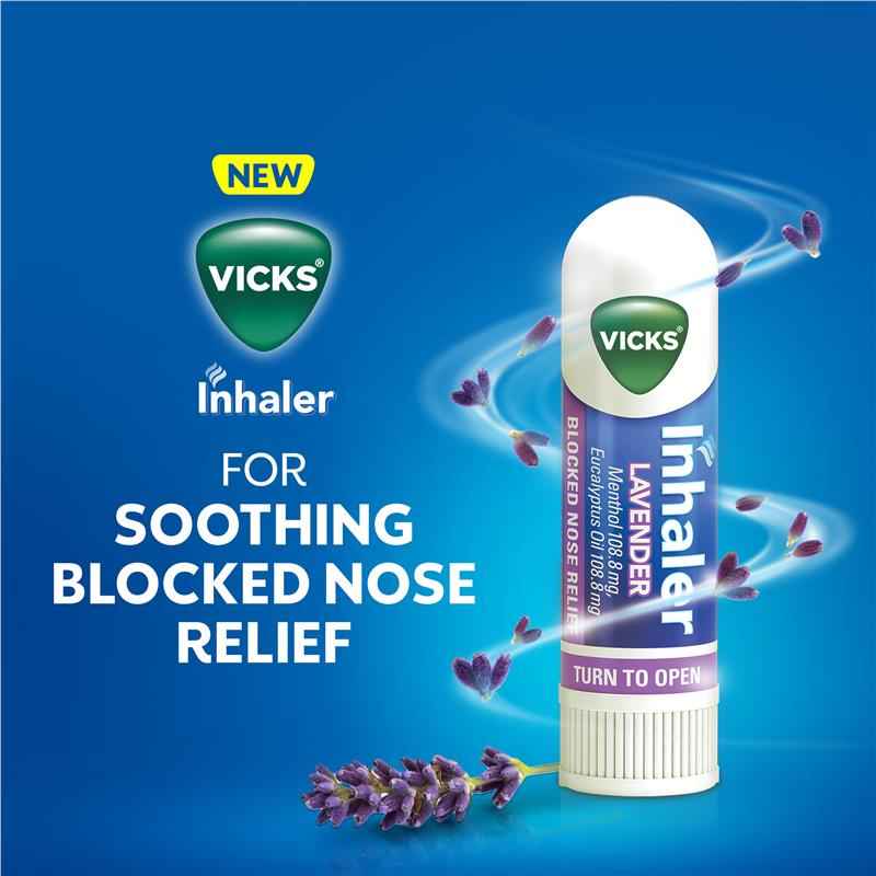 Vicks Inhaler Lavender Nasal Decongestant 0.5ml