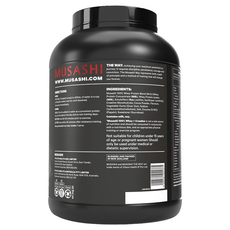 Musashi 100% Whey + Creatine Chocolate 2kg