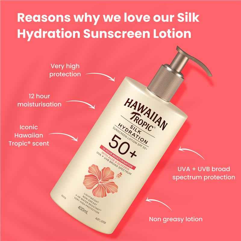 Hawaiian Tropic SPF 50+ Silk Hydration Body 400g