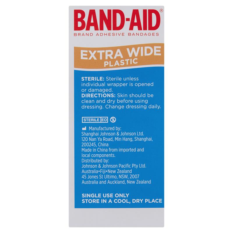 Band-Aid Extra Wide Plastic Strips 40 Pack - GimmeNow