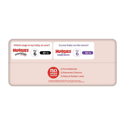 Huggies Essentials Nappies Size 6 (16+kg) 40 Pack