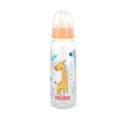 Nuby Printed Non Drip Feeding Bottles 240ml 0+ Months 3 Pack