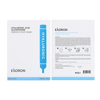 Eaoron Hyaluronic Acid Glutathione Essence Face Mask 5 Pack