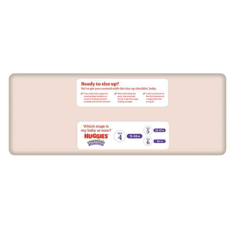 Huggies Essentials Nappy Pants  Size 4 9-14kg 30 Pack