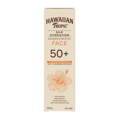 Hawaiian Tropic SPF 50+ Silk Hydration Face Fragrance Free 100ml