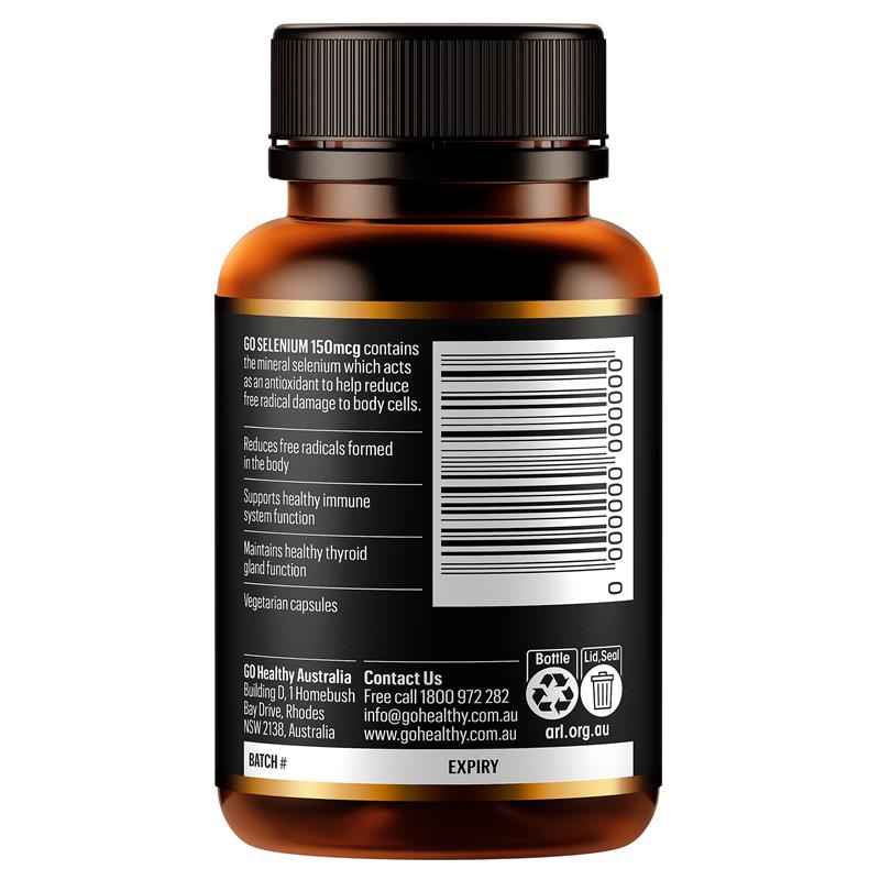 GO Healthy Selenium 150mcg 60 Hard Capsules