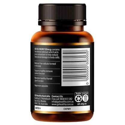 GO Healthy Selenium 150mcg 60 Hard Capsules