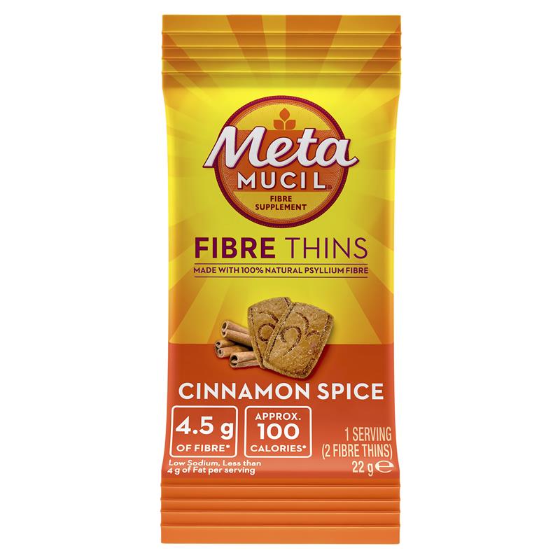 Metamucil Fibre Thins Cinnamon Spice 24 Pack