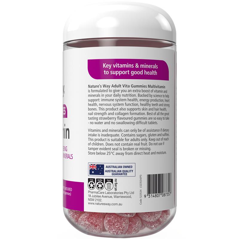 Nature's Way Adult Vita Gummies Multivitamin 200 Gummies Exclusive Size