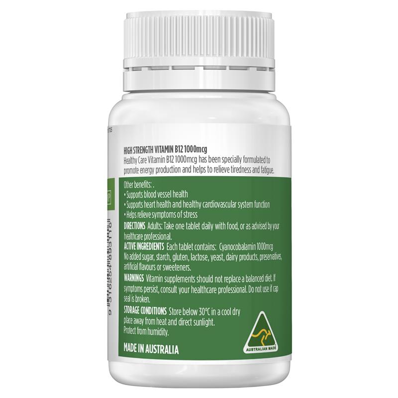 Healthy Care B12 1000mcg 60 Tablets