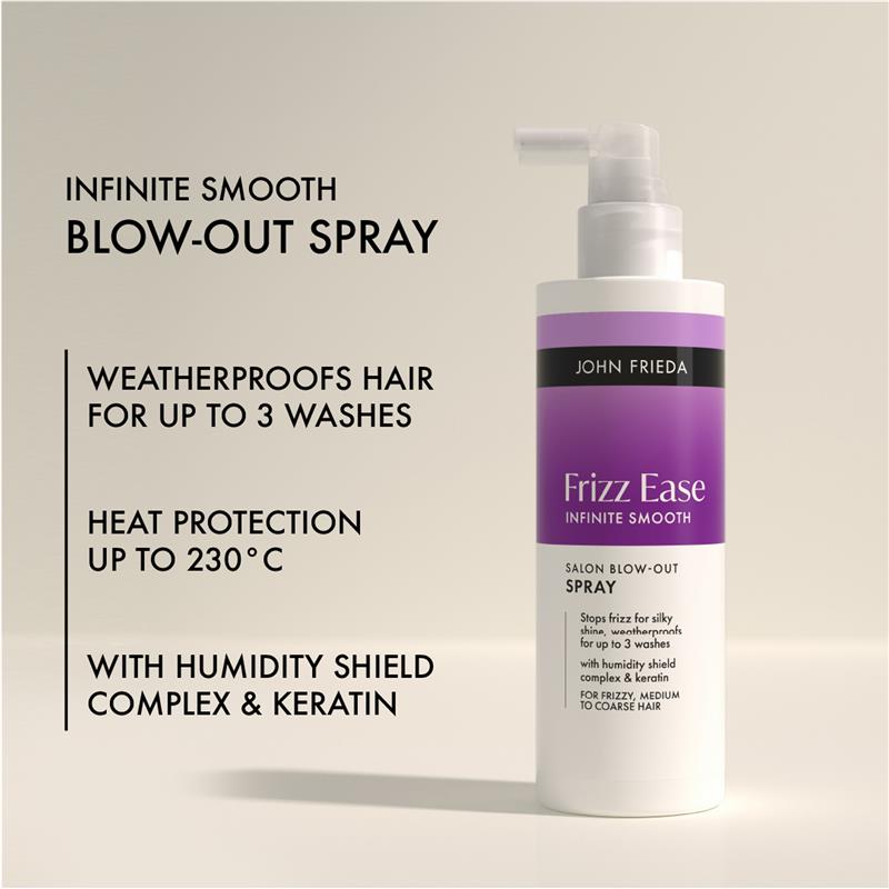 John Frieda Infinite Smooth Salon Blow-Out Spray 200ml