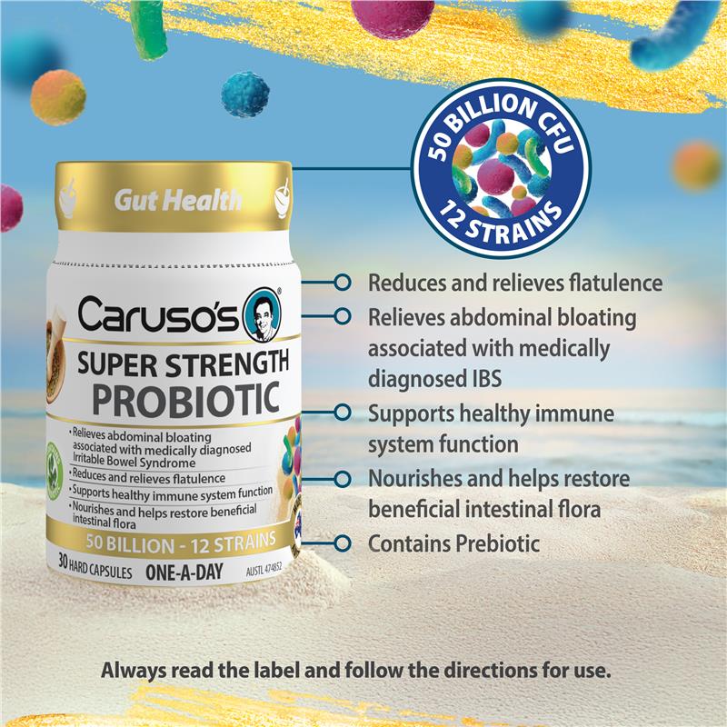 Carusos Super Strength Probiotic 30 Capsules