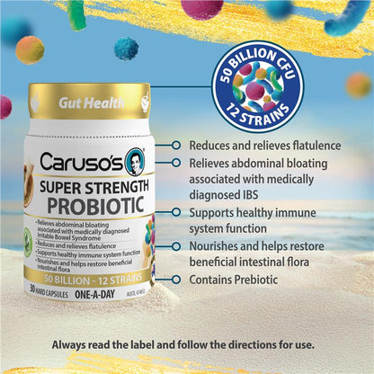 Carusos Super Strength Probiotic 30 Capsules