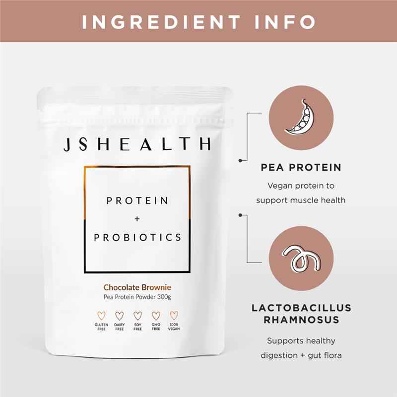 JSHEALTH Protein + Probiotics Chocolate Brownie 300g