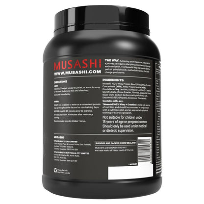 Musashi 100% Whey + Creatine Chocolate 900g