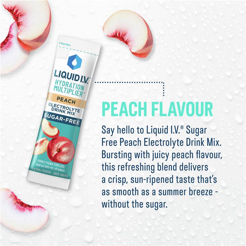 Liquid I.V. Hydration Sugar Free Peach 24 Sachets