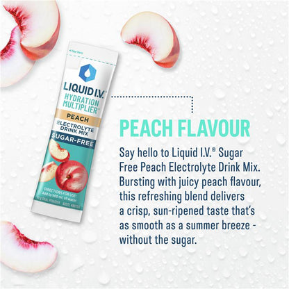 Liquid I.V. Hydration Sugar Free Peach 24 Sachets