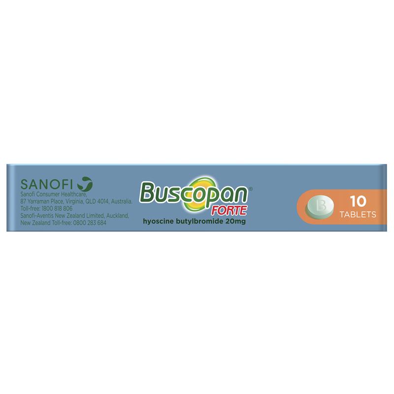 Buscopan Forte Stomach Cramps Pain Relief 20mg Tablets 10 Pack