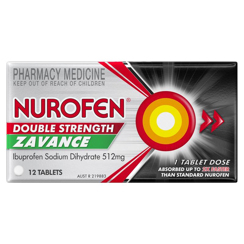 Nurofen Double Strength Zavance 512mg 12 Tablets