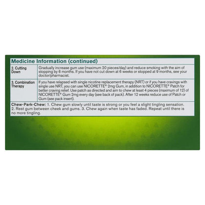 Nicorette Gum 2mg Classic 75 Pieces