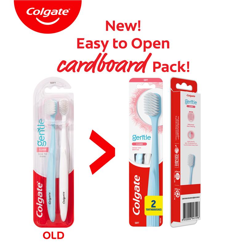 Colgate Toothbrush Gentle Clean Soft 2 Pack