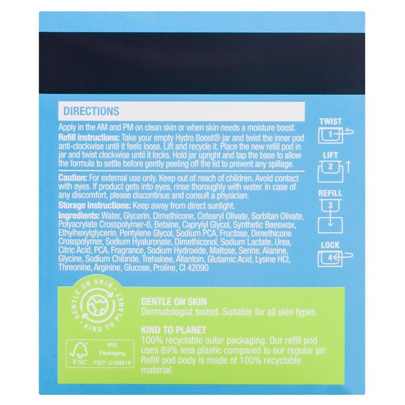 Neutrogena Hydro Boost Hyaluronic Acid Water Gel Refill Pod Moisturiser 50g