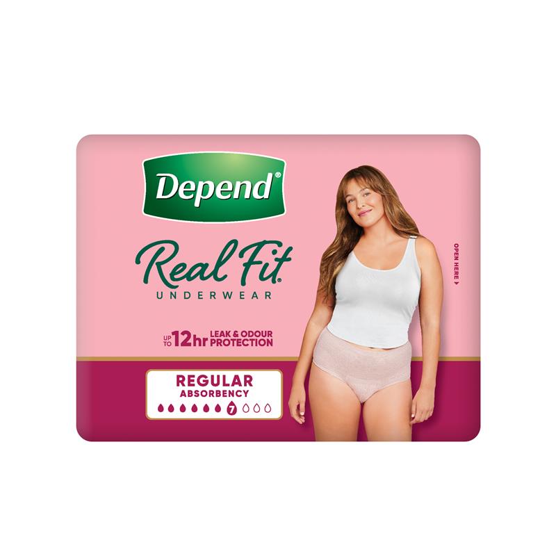 Depend Women Real Fit Underwear Medium 8 Pack