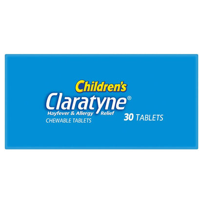 Children's Claratyne Allergy & Hayfever Relief Antihistamine For Kids Grape Chewable Tablets 30 pack
