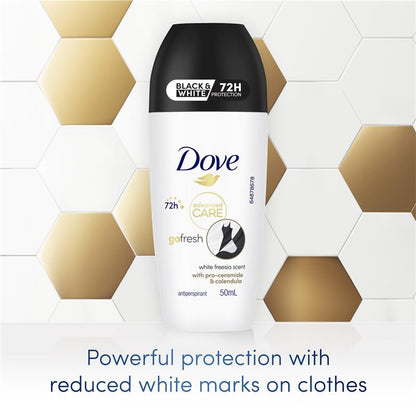 Dove Women Advanced Care Antiperspirant Deodorant 72h Roll On Black & White 50ml