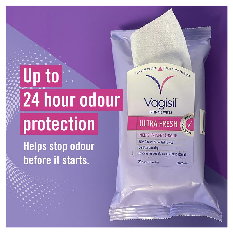 Vagisil Ultra Fresh Intimate Wipes 20 Pack
