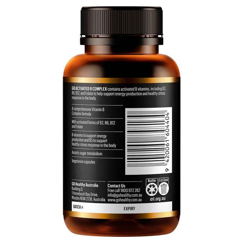 GO Healthy Activated B Complex 60 Hard Capsules