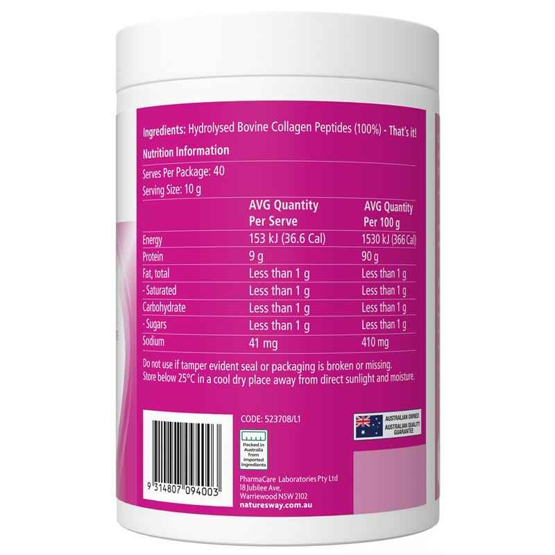 Nature's Way Beauty Collagen Peptides Powder 400g Exclusive Size