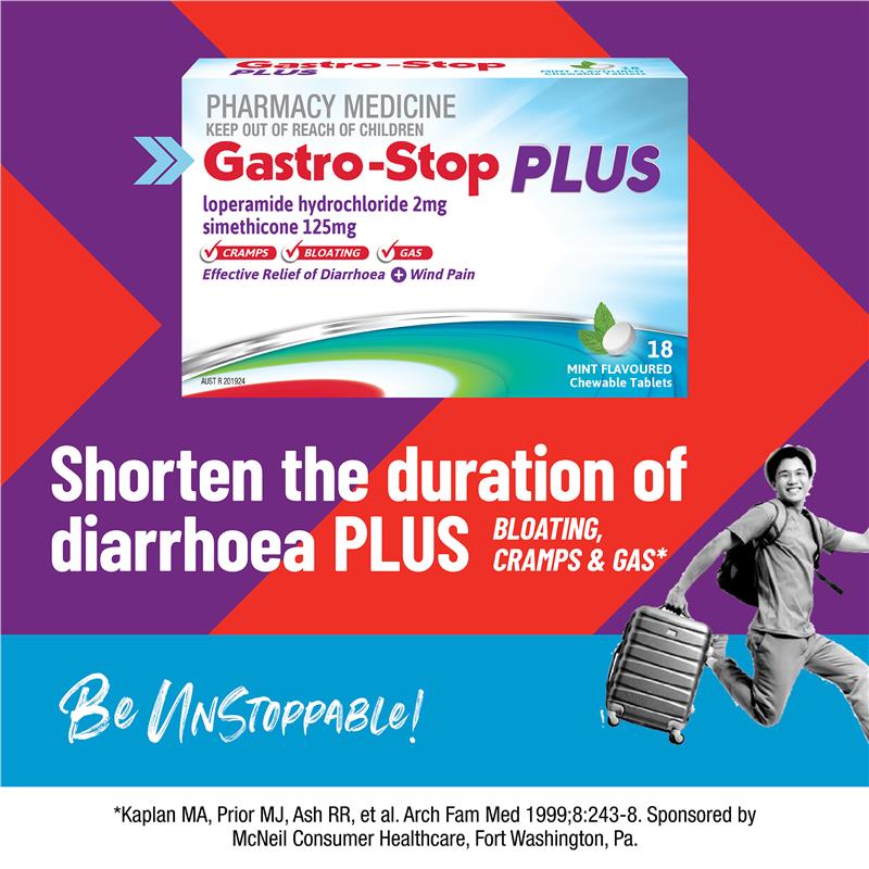 Gastro Stop Plus Chewable 18 Tablets