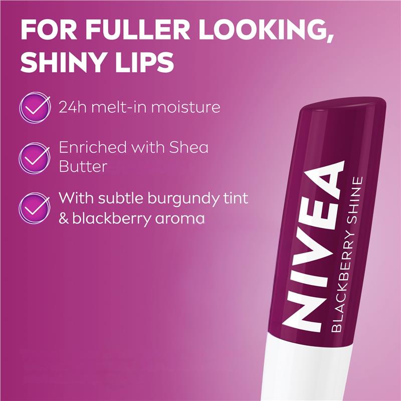 NIVEA Lip Blackberry Shine Lip Balm 4.8g