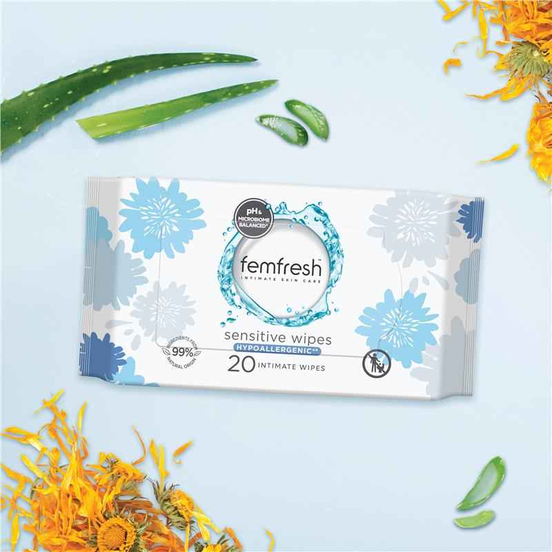 Femfresh Sensitive Wipes 20 Pack