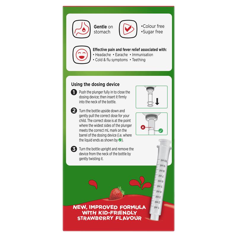 Panadol Children 1-5 Years Suspension Fever & Pain Relief Strawberry Flavour 200ml