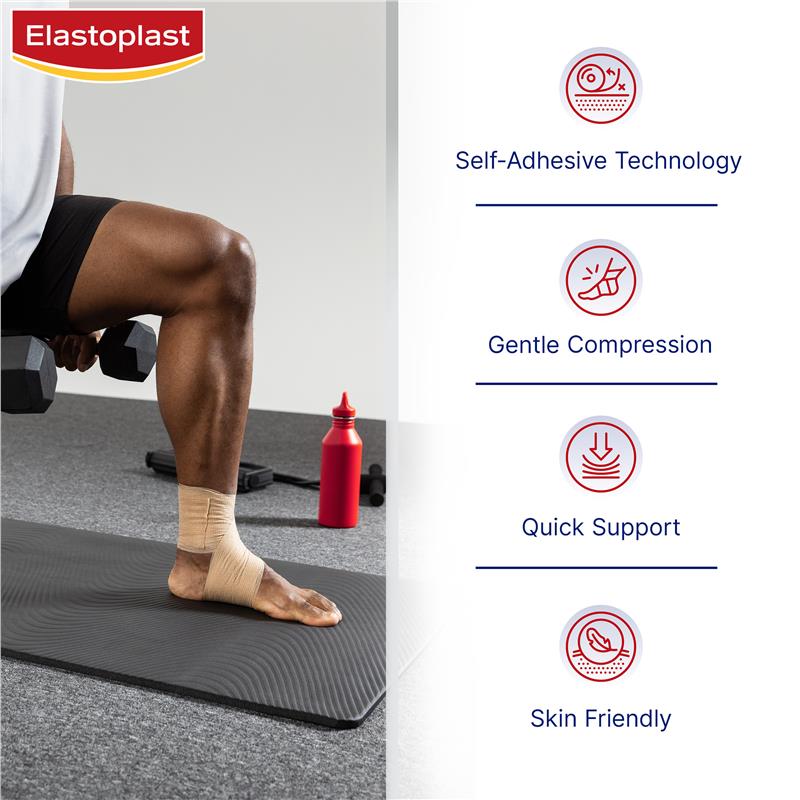 Elastoplast Cohesive Compression Bandage Tan 7.5cm x 4.5m