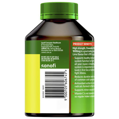 Cenovis Chewable Mega Vitamin C 1000mg Lemon Lime 120 Tablets