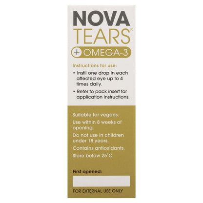 Nova Tears + Omega3 Preservative Free Lubricating Eye Drops 3ml