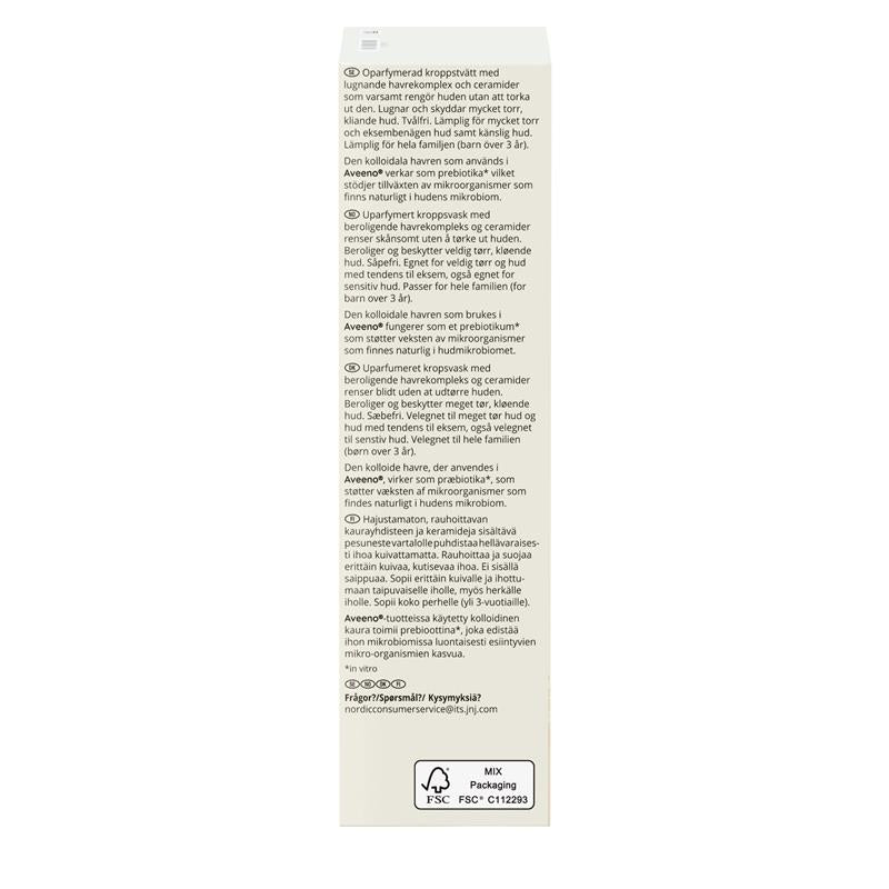 Aveeno Dermexa Daily Emollient Fragrance Free Body Wash 300ml