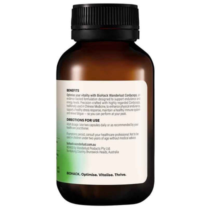 BioHack Wanderlust Cordyceps 60 Capsules