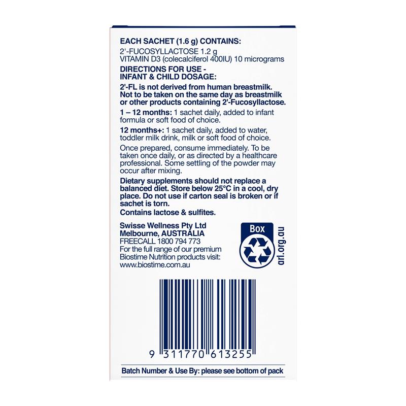 Biostime 2 FL HMO ProBOOST + VIT D 28 x 1.6g Sachets
