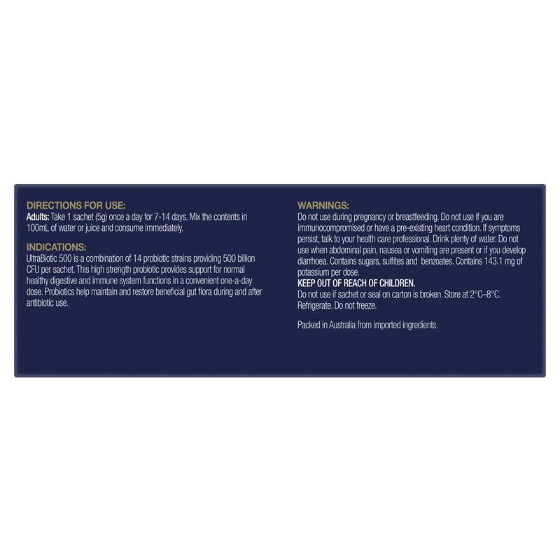 Bioceuticals UltraBiotic 500 7 Sachets Fridge Line - GimmeNow