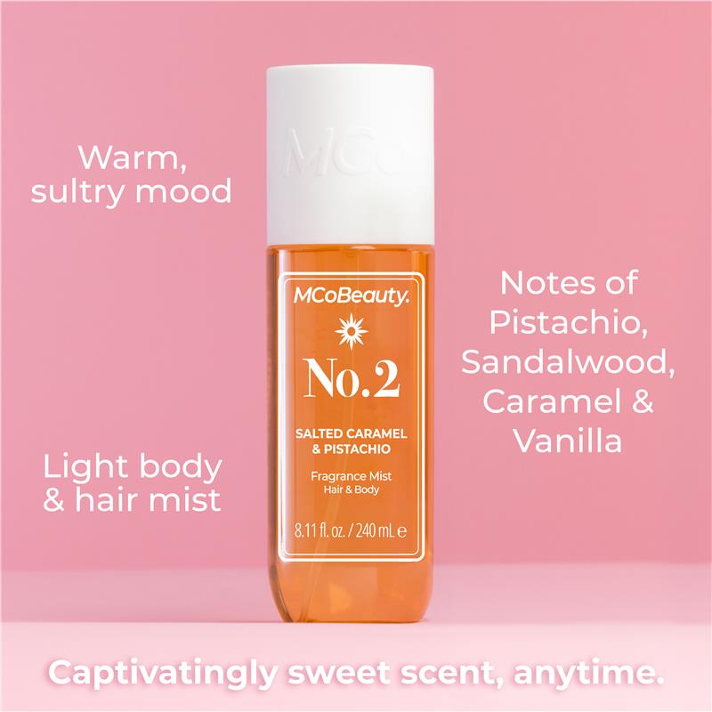 MCoBeauty Salted Caramel & Pistachio No. 2 Fragrance Hair & Body Mist 240ml